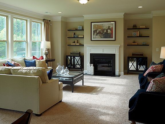 Natural light with fireplace