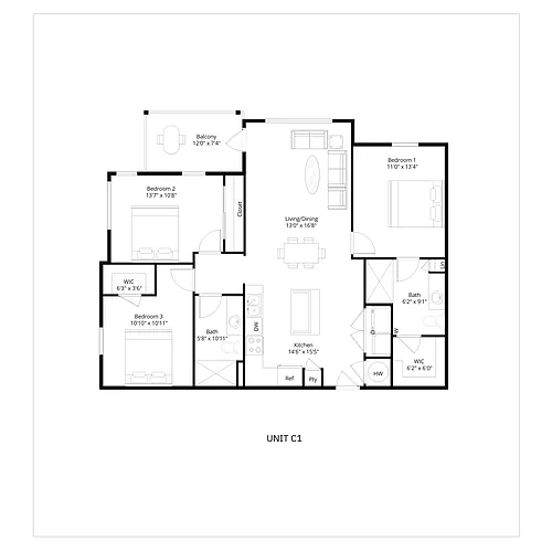 Floor plan C1-MKT