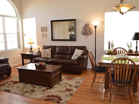 High ceilings, wood floors