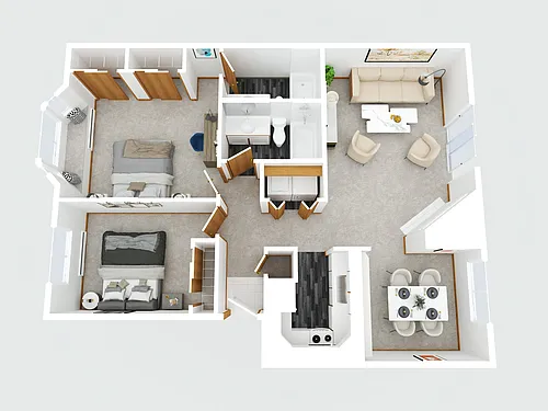 Floor plan 2X2 A