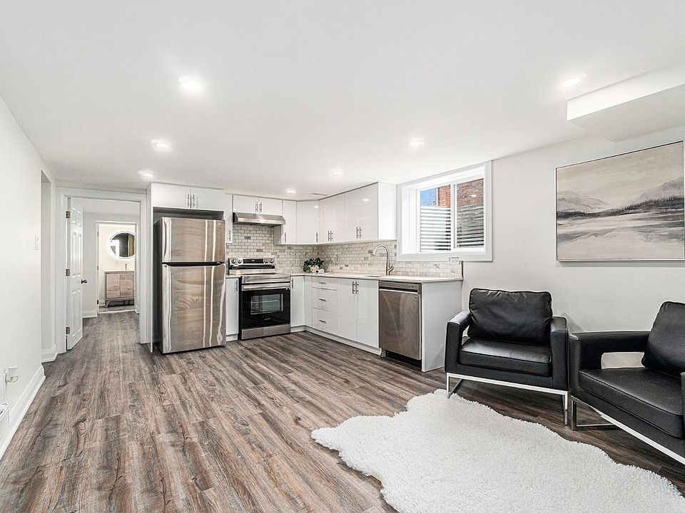 kitchen and living area