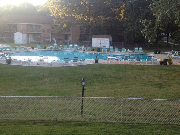 View of pool from balcony