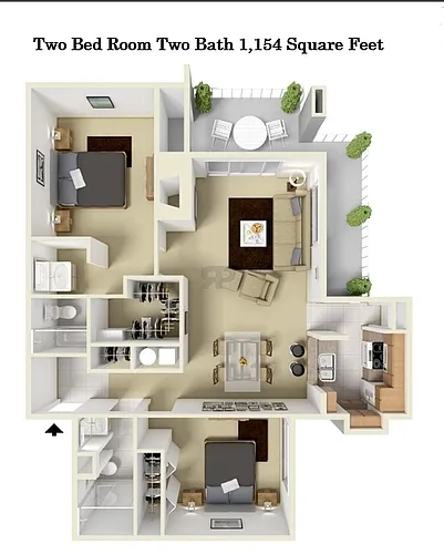 Floor plan 1154 Sq Ft