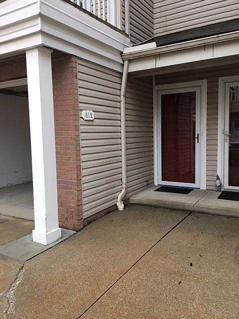 Entrance and attached garage