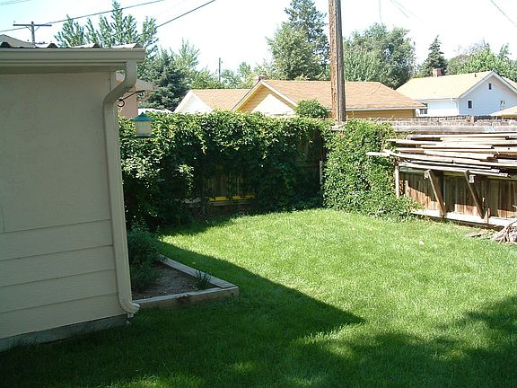 Behind the garage