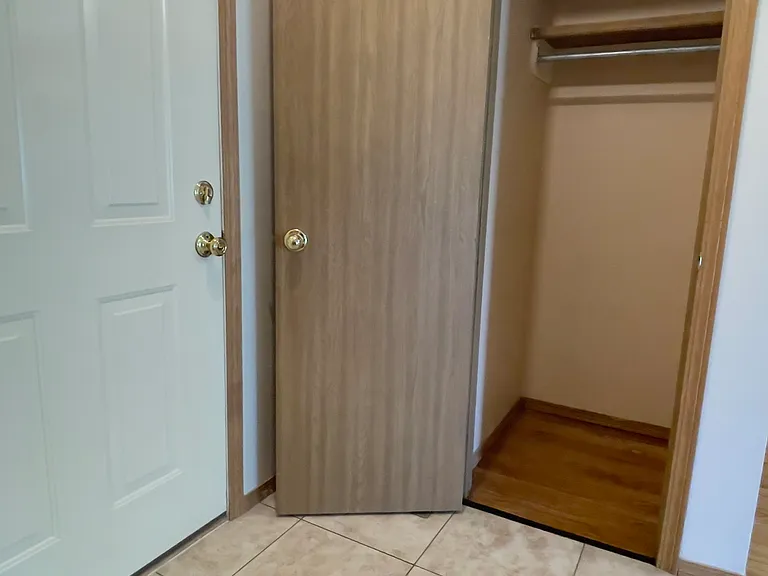 Very deep Coat Closet!
Steel Door with re-keyed locks and deadbolt.
