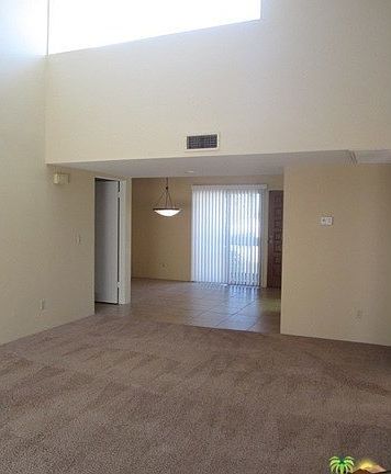 Vaulted ceiling with clear story window