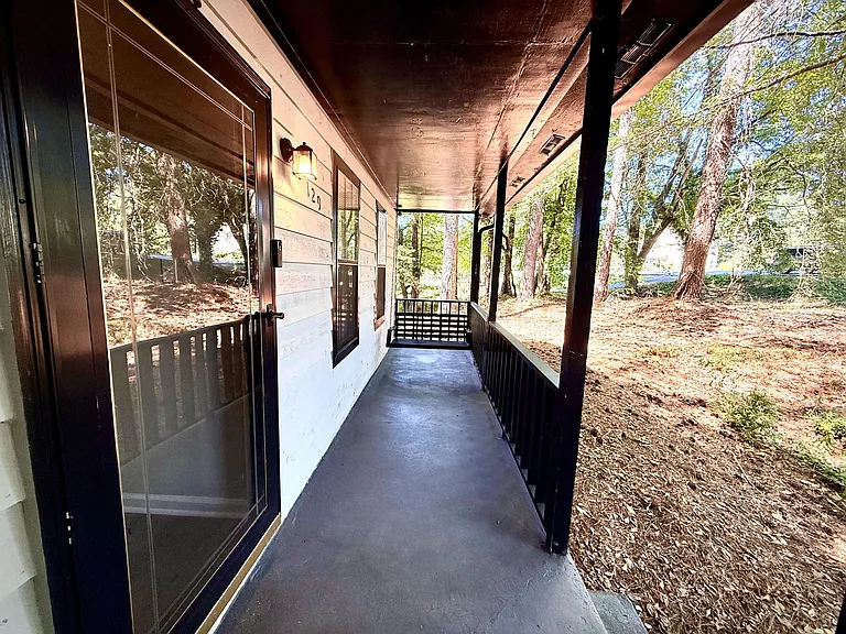 Front Covered Porch with Swing