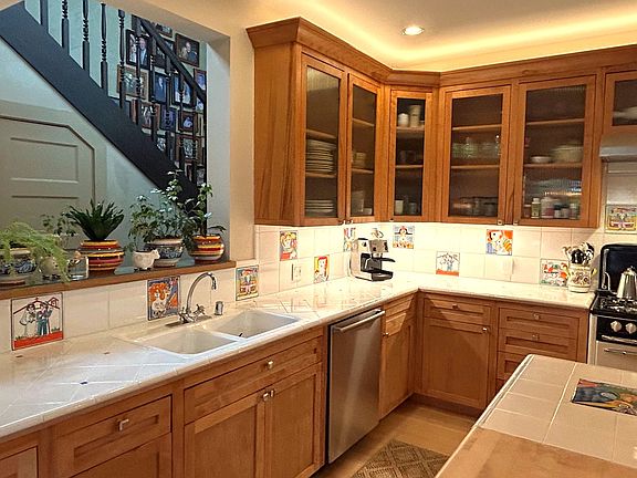 Ample counter space and cabinet storage