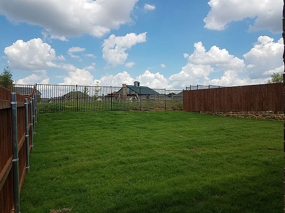 Backyard facing community area