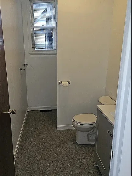 First floor bathroom. Standing shower in the back.