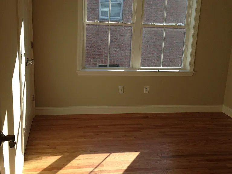 Bedrooms are the same size. Each one features a double window and a large closet with double doors. Each room can comfortably accommodate a queen size bed.