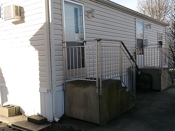 Back door view and patio