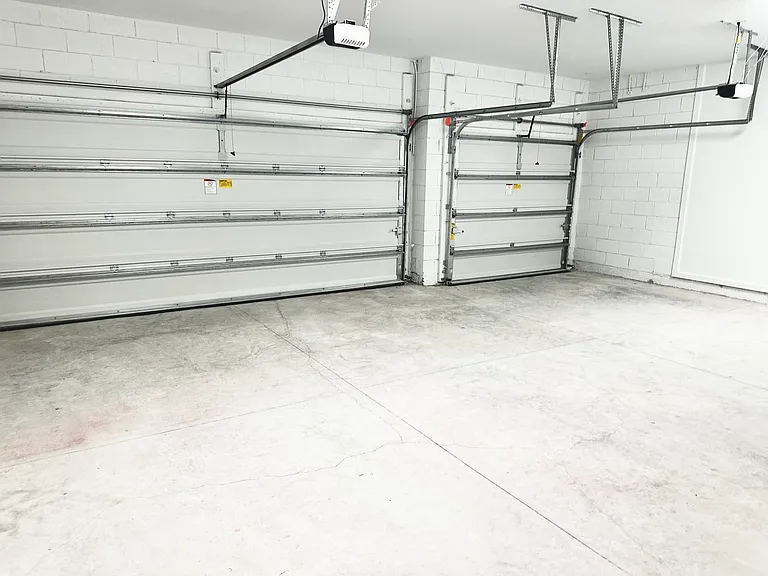 Three-car garage