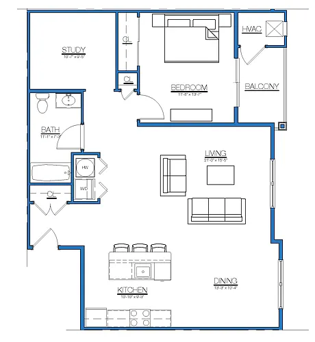 Floor plan M1B