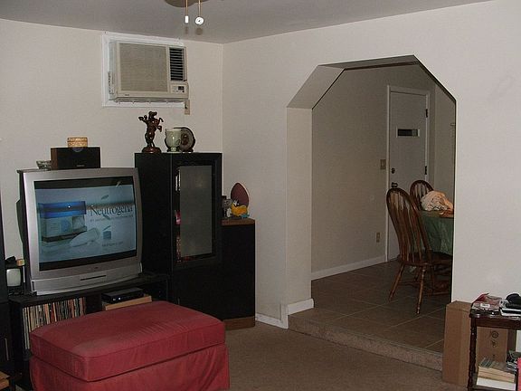 Den with entrance to dining room