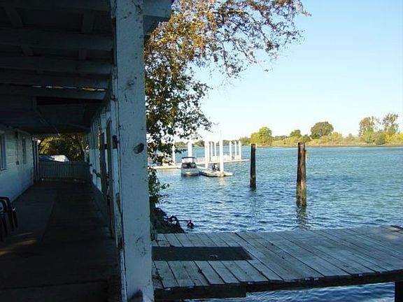 dock lookin at the river