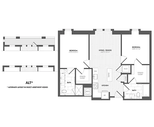 Floor plan Everton 2 Bed/2 Bath-2D