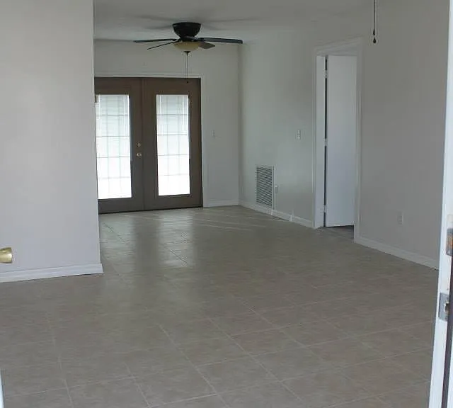 Living room and dining room