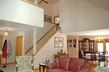 Stairway leading to upper level.