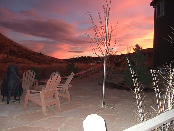Side yard patio looking South