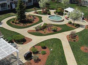 Courtyard view from balcony