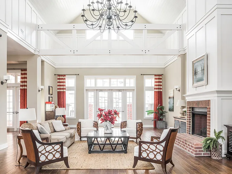 Open Clubhouse Sitting Area with Fireplace