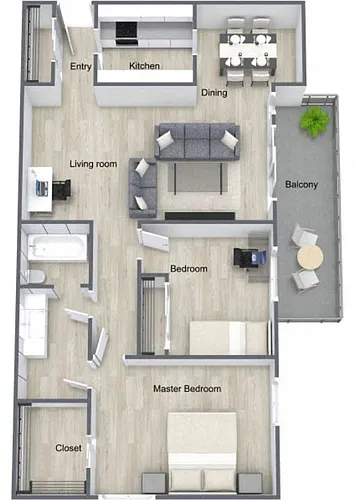 Floor plan Spruce (B1)