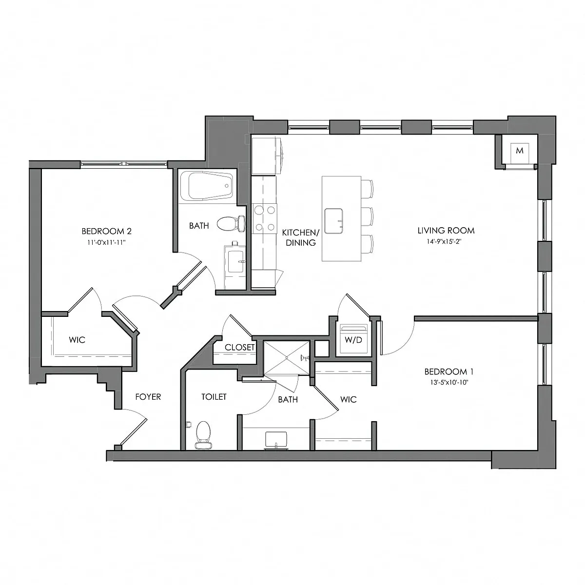 Floor plan Aspen B1