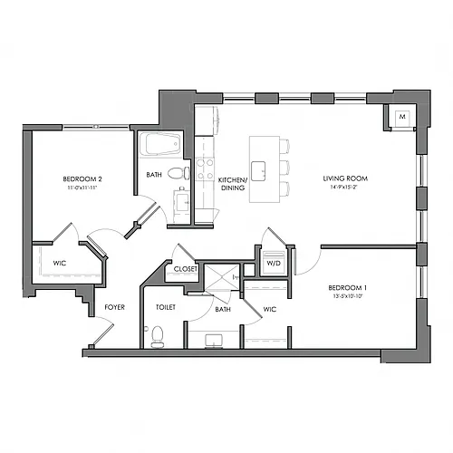 Floor plan Aspen B1