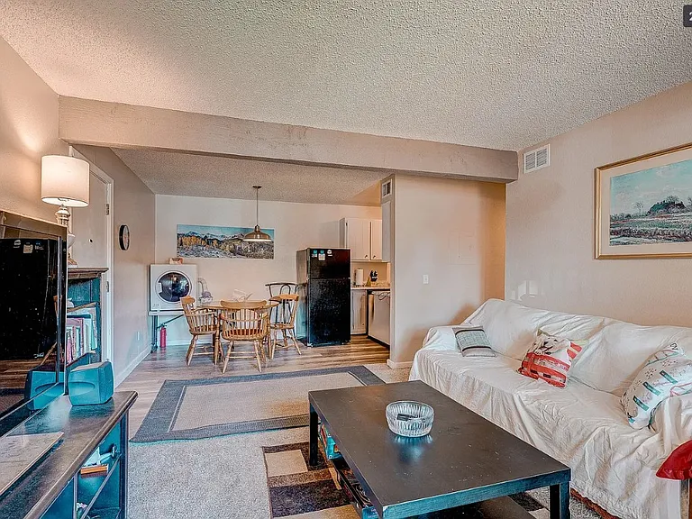 Living room and dining room