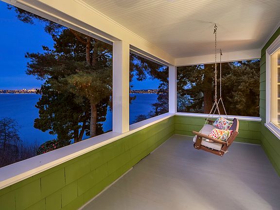 Wonderful spot for your morning coffee or sunset views. (Porch swing is included.)