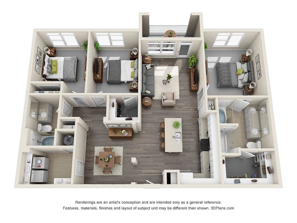 Floor plan C1 - 3 Bedroom