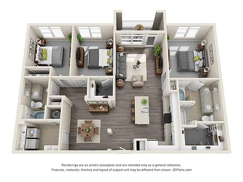 Floor plan C1 - 3 Bedroom