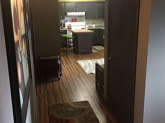 Hallway into kitchen