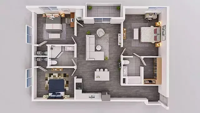 Floor plan Willow - North Corner