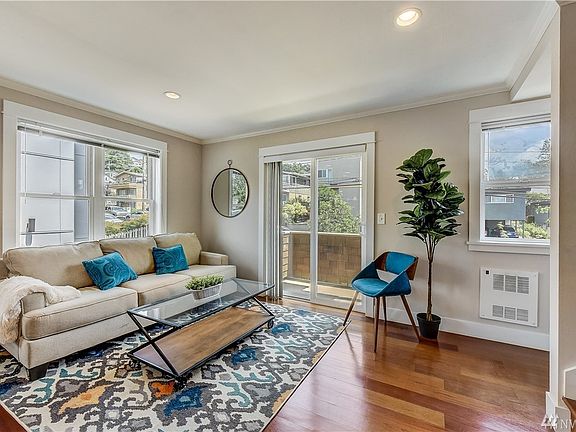 Living room with sliding doors to your deck.