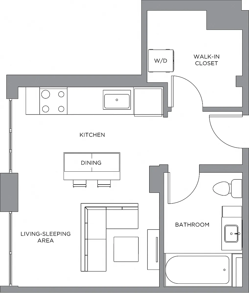 Floor plan Studio-450b