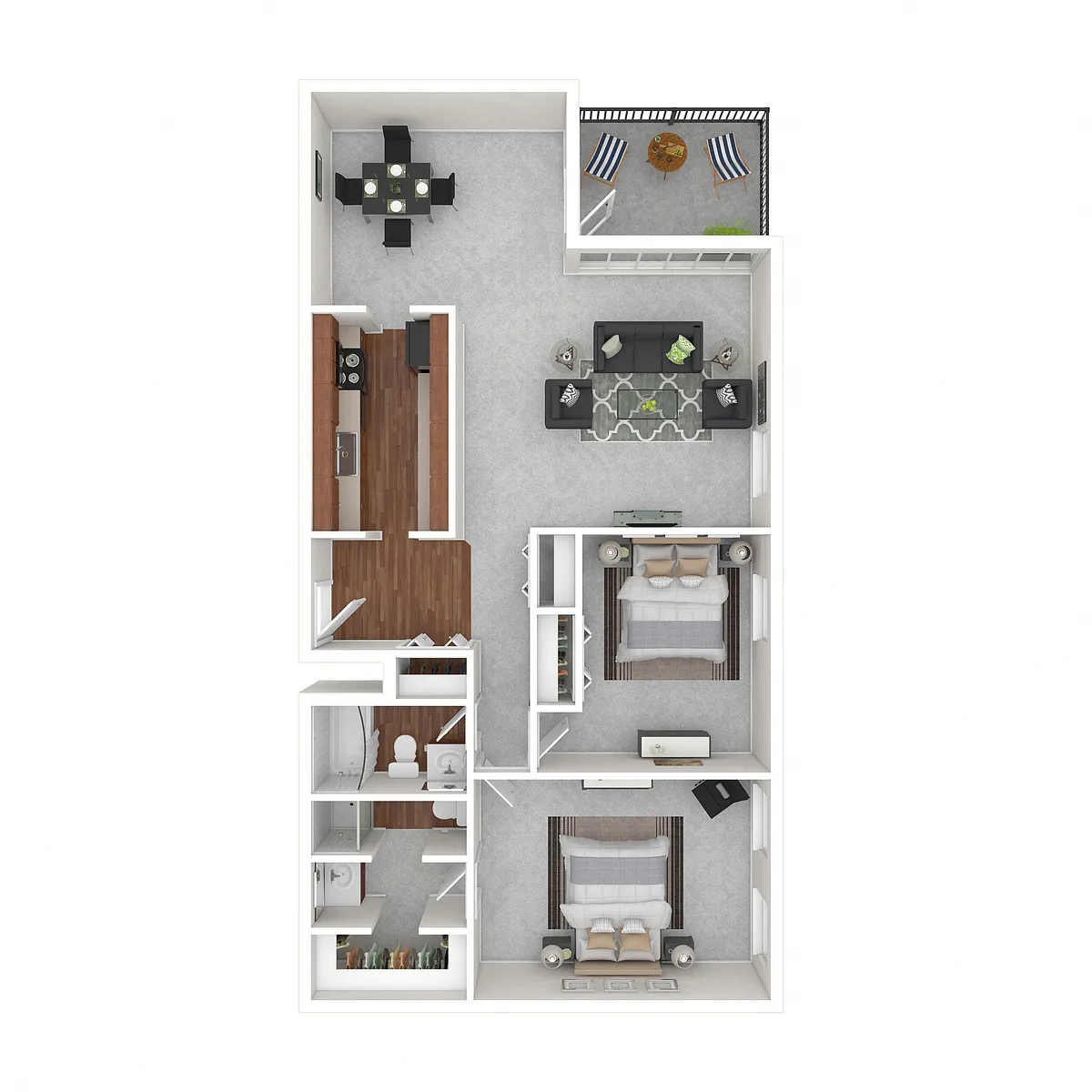 Floor plan 2Bedroom 2Bathroom