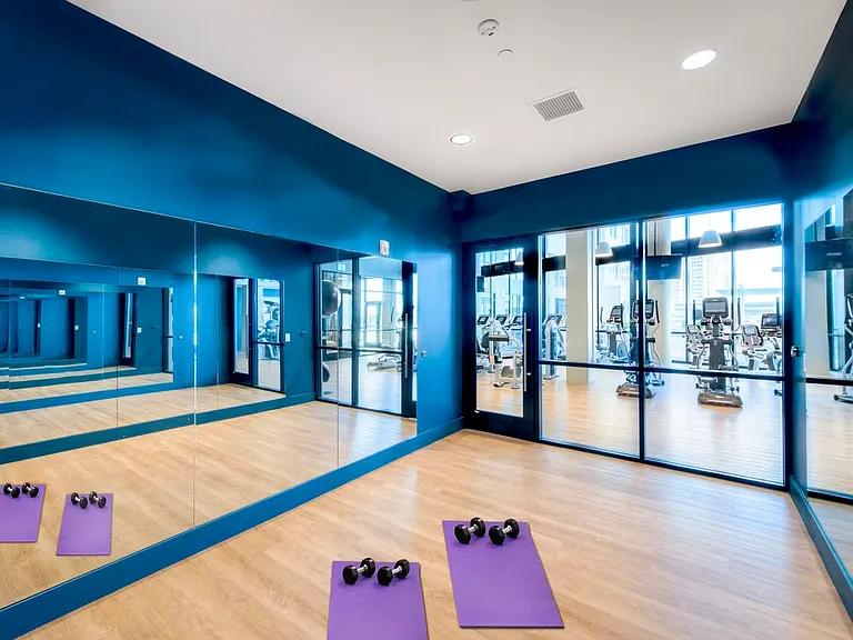 Studio with on demand fitness technology