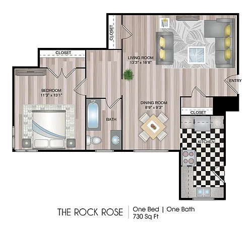 Floor plan The Rock Rose Renovated (Garden)