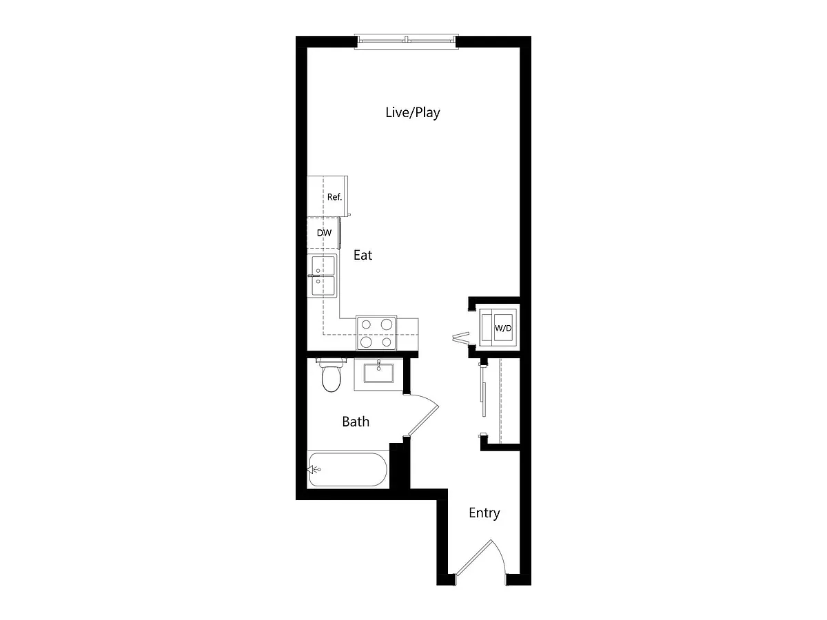 Floor plan Ashby Studio A