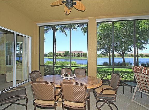 Absolutely fantastic wide Southwest lake views from Living area. Tile on the Diagonal.