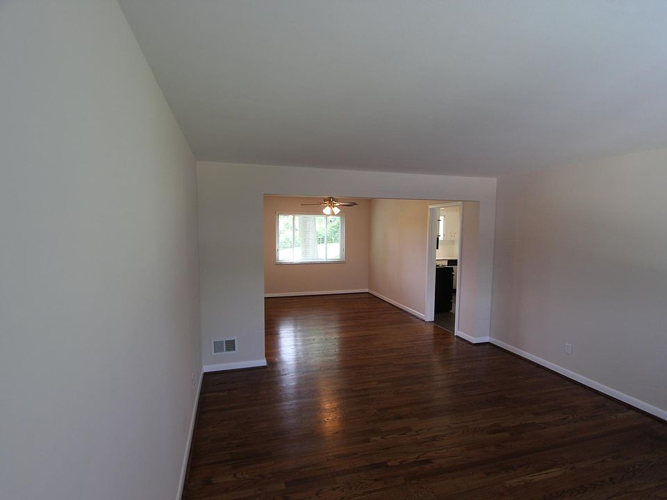 View from living room into dining area