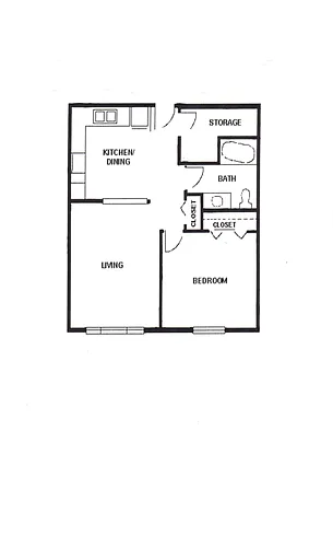 Floor plan 1 Bedroom