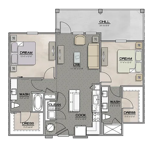 Floor plan B1-1