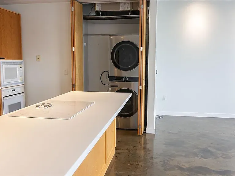 Stacked washer and dryer