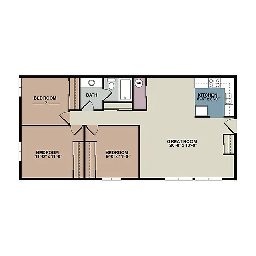 Floor plan 3 Bedroom