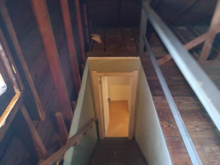 Staircase from attic to Bedroom #1 walk-in closet