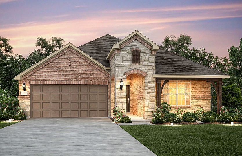 The Arlington, a 1-story home shown with Home Exterior D